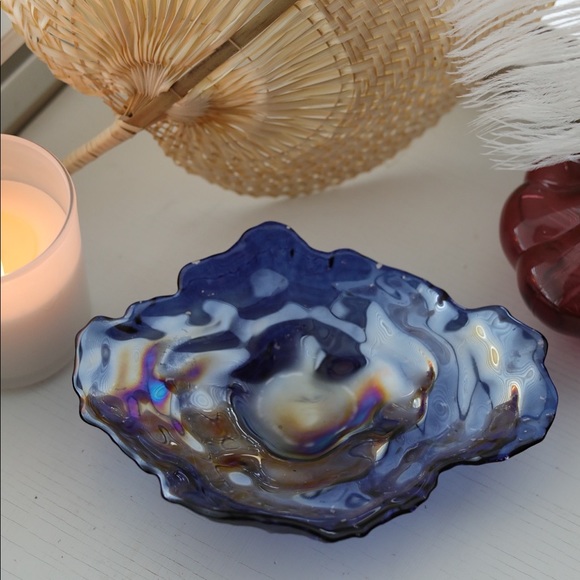 Blue Iridescent Glass Catch-All - Picture 1 of 9